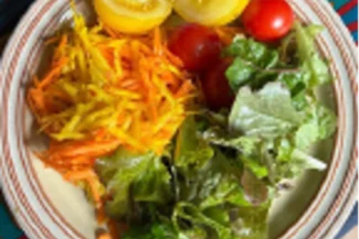 Fresh organic, locally grown salad