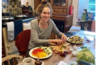 Our student practioner helping in the kitchen